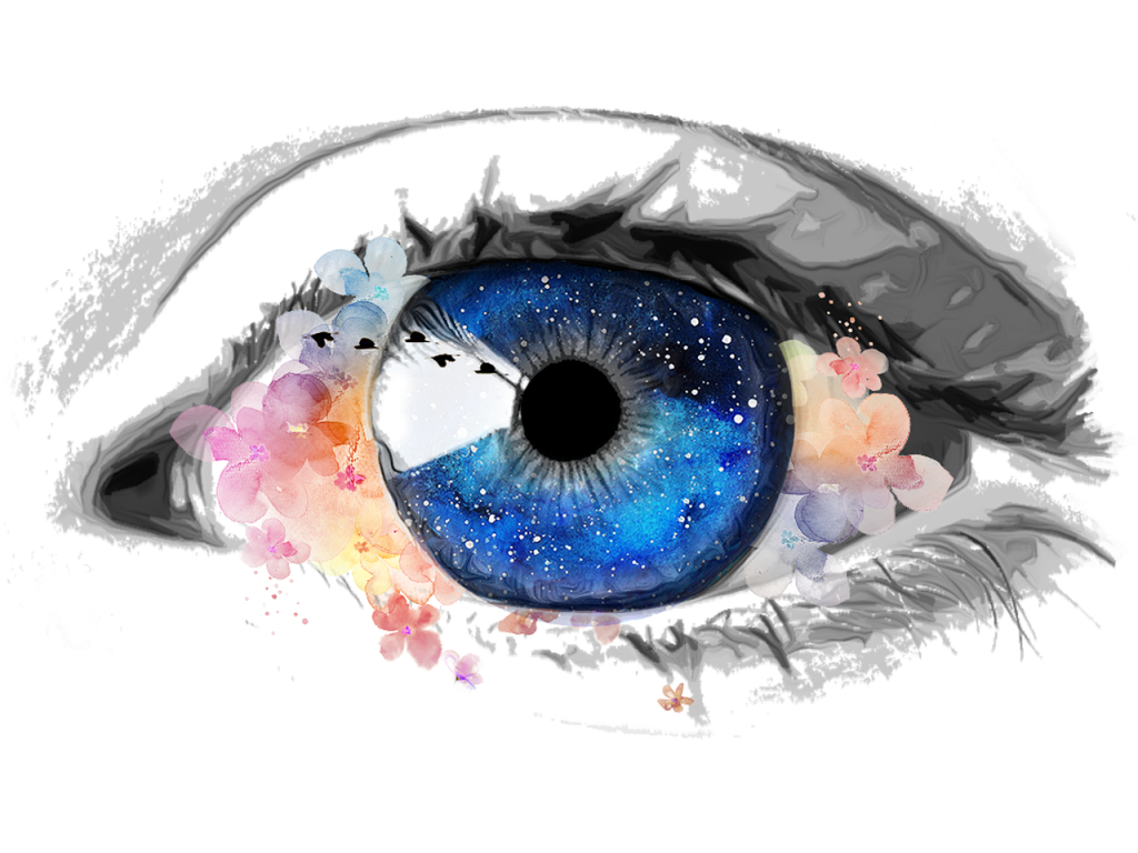 eye, creative, galaxy